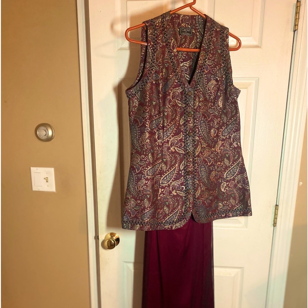 Dressy ladies’ two piece vest and pants.